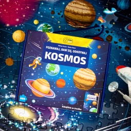 KOSMOS KSIĄŻKA I PUZZLE 205 EL. POZNAWAJ BAW SIĘ ODKRYWAJ